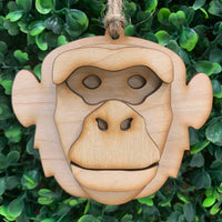 Chimpanzee Bust Ornament