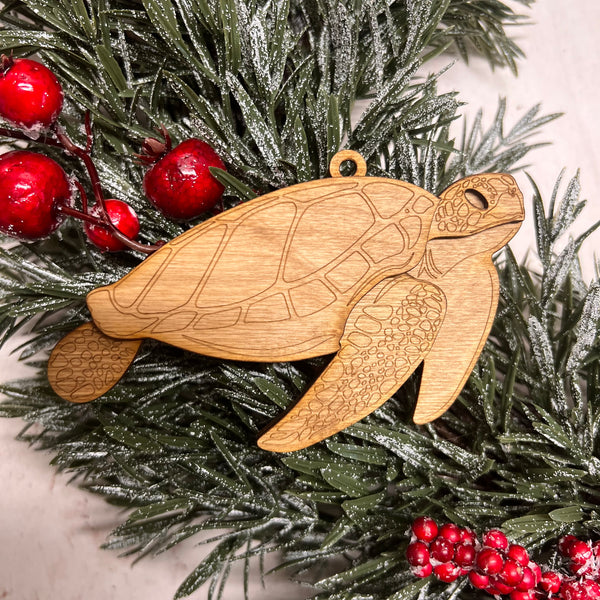 Sea Turtle Bust Ornament