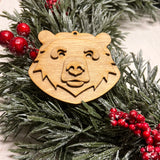 Grizzly Bear Bust Ornament