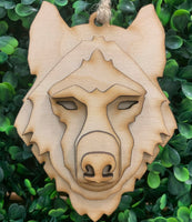 Wolf Bust Ornament