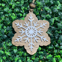 Wooden Snowflake Ornament Set