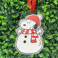 Snoopy Snowman Ornament