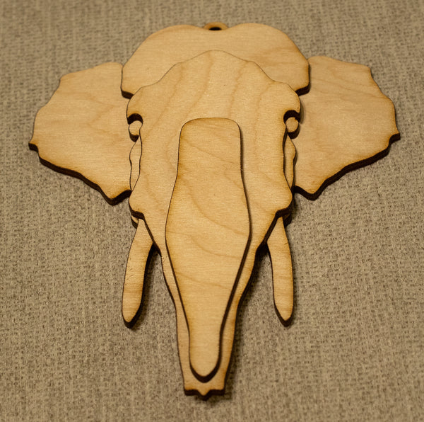 Asian Elephant Bust Ornament