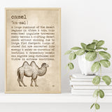 Camel Definition Poster