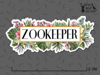 Zookeeper Floral Sticker