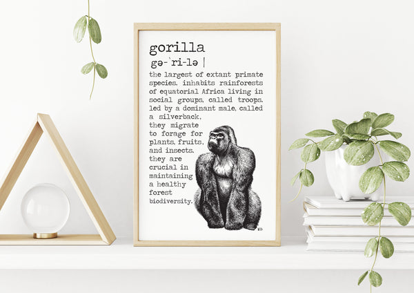 Gorilla Definition Poster