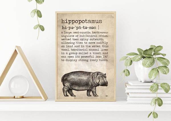 Hippo Definition Poster